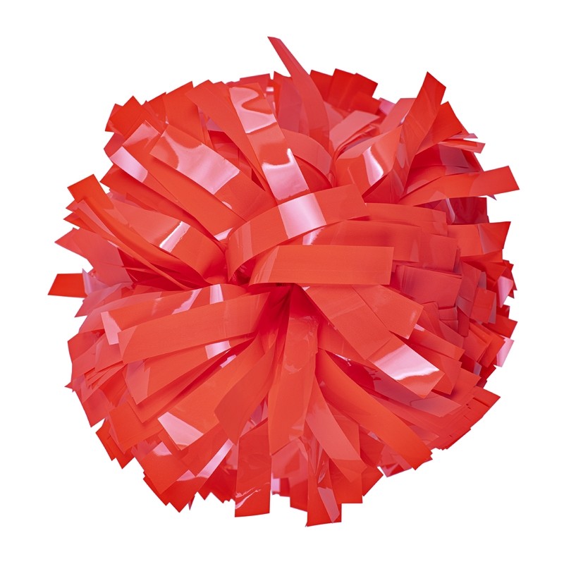 6" poms Neon Red